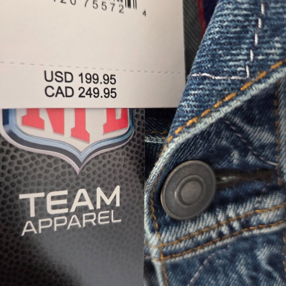NWT American Eagle NFL Pittsburgh Steelers- Denim Jacket ~ MSRP $199 - Picture 8 of 8